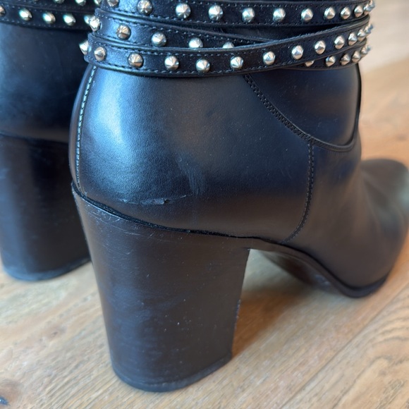 Saint Laurent Studded Ankle French Boots - Picture 4 of 6